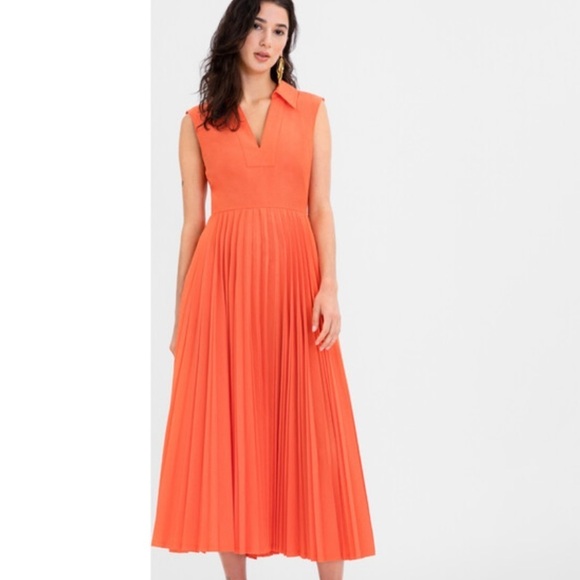 Tanya Taylor Carissa dress flame orange - Picture 2 of 8